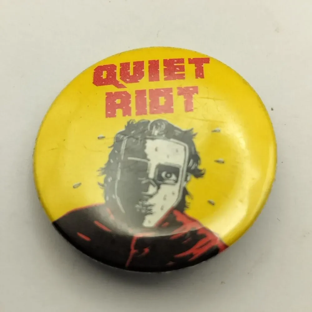 Quiet Riot Metal Health Pin Pinback Button Vintage Rock Masked